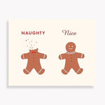 Naughty Nice Gingerbread Card