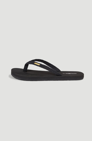 Ditsy Jacquard Bloom Sandals - Black Out