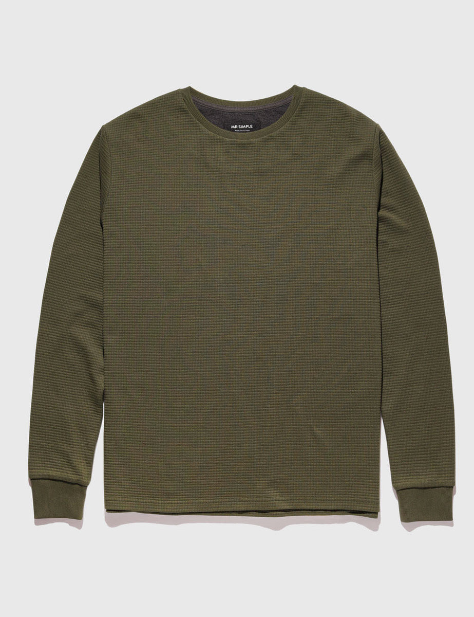 Waffle Long Sleeve - Fatigue – Bayside Goods