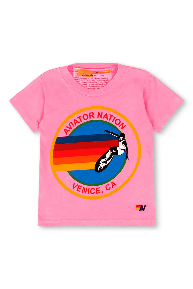 KID'S AVIATOR NATION TEE | NEON PINK