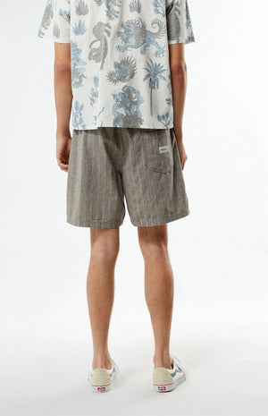 Linen Stripe Fatigue Jam- Brown