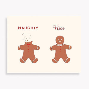 Naughty Nice Gingerbread Card