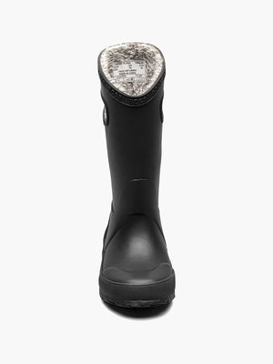 Kid's Plush Rainboot - Black