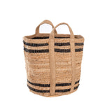 Coastal Stripe Basket -Black