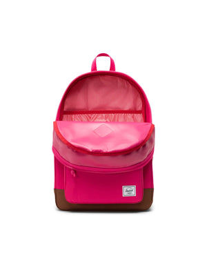 Herschel Heritage™ Backpack | Youth - 26L | Fuschia Purple/Saddle Brown