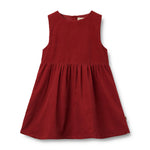 Thelma Chorduroy Dress - Cherry Red