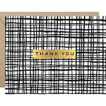 Black crossed lines Thank You card