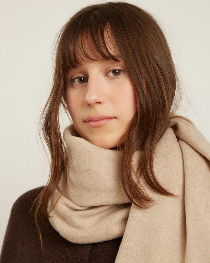 WES wool scarf | Oat