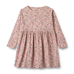 Emmy Jersey Dress - Pale Rose Flowers