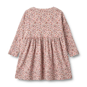 Emmy Jersey Dress - Pale Rose Flowers