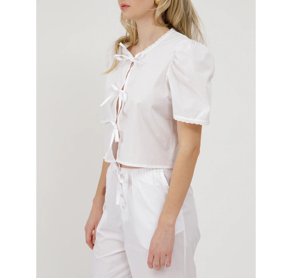 Poplin Tie up Top