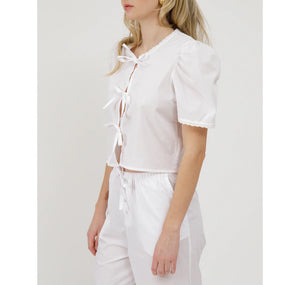 Poplin Tie up Top