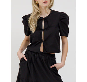 Poplin Tie up Top