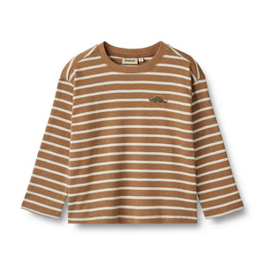 Dallas Long Sleeve T-Shirt - Caramel Stripe