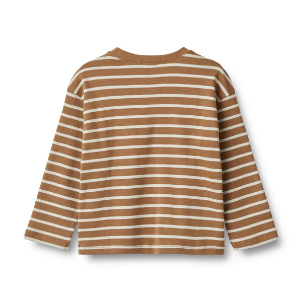 Dallas Long Sleeve T-Shirt - Caramel Stripe