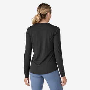 Women's Long-Sleeved Capilene® Cool Merino Shirt. -Black