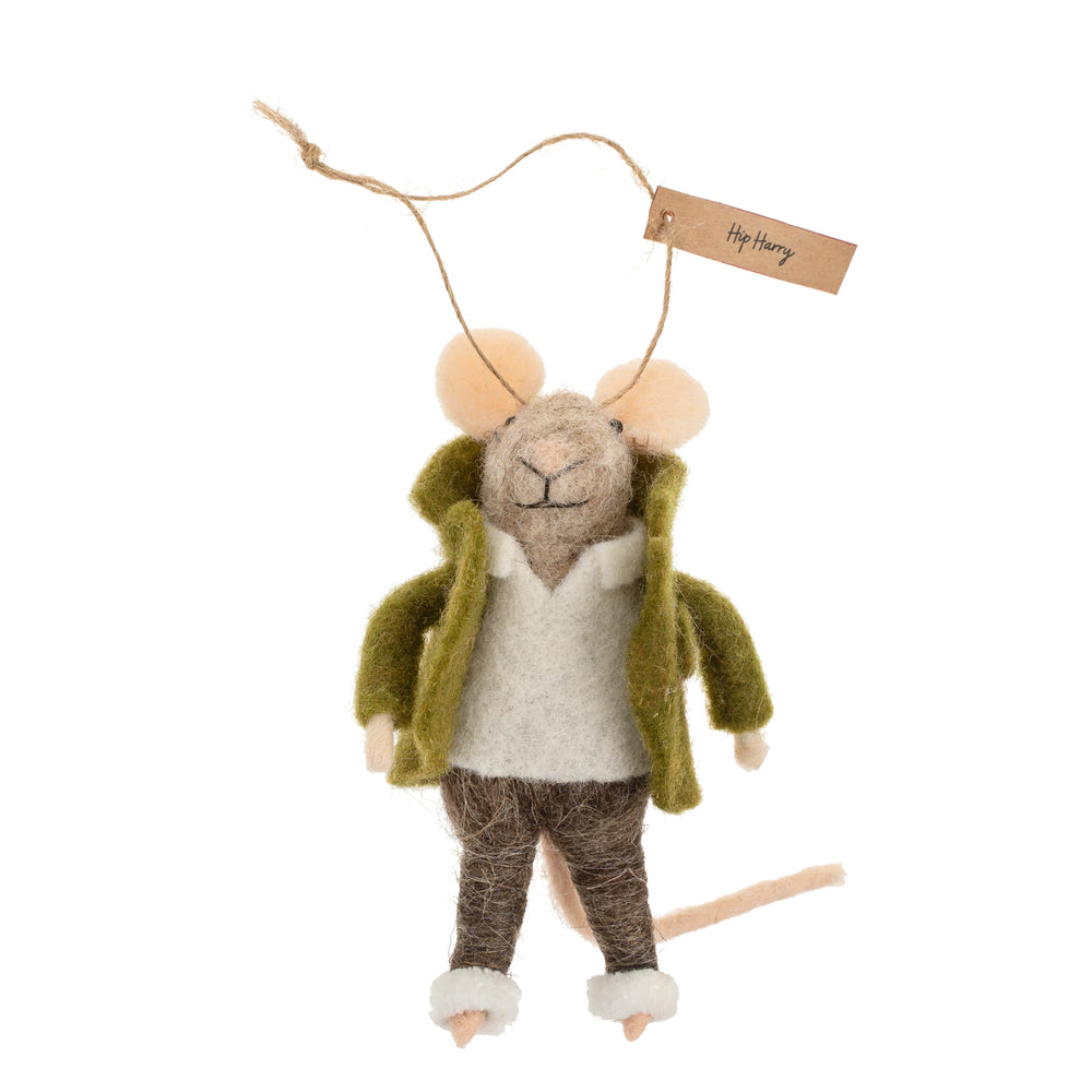 Hip Harry Mouse Holiday Ornament