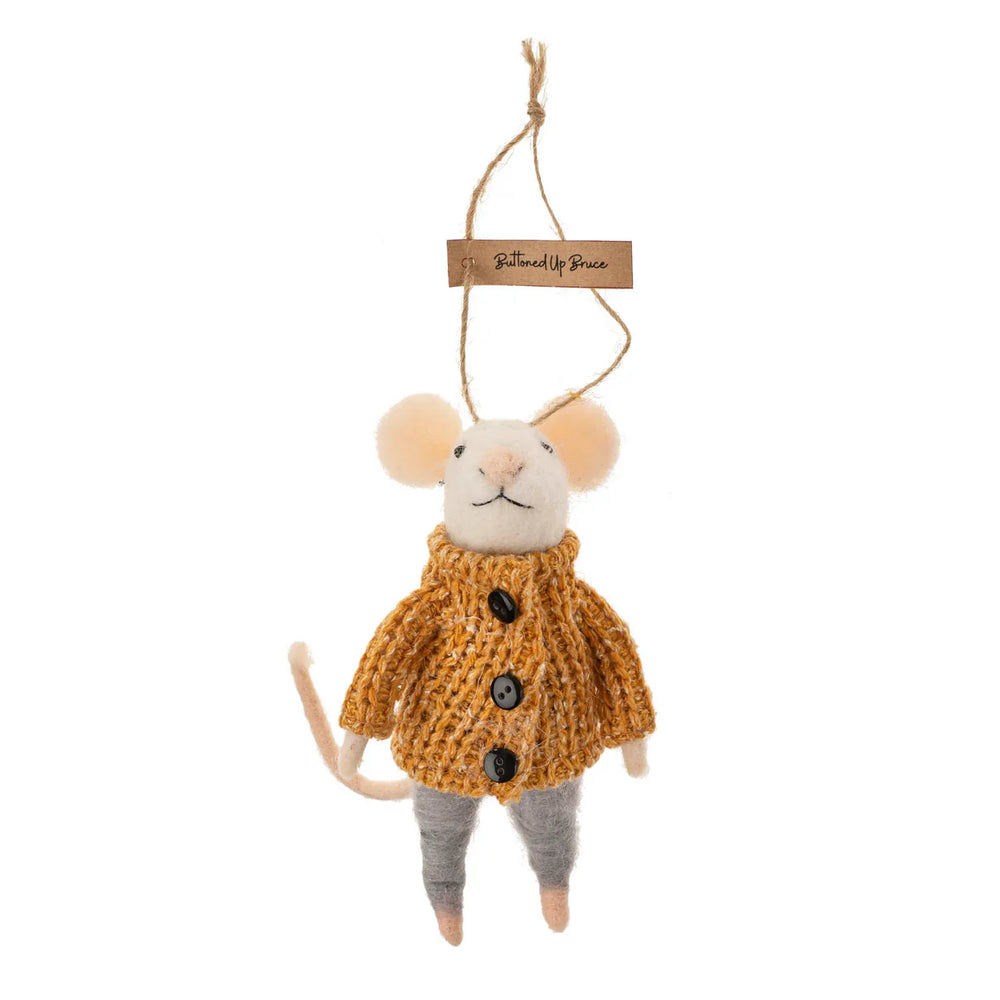 Buttoned Up Bruce Mouse Ornament