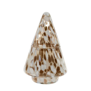 Confetti Glass Tree Candle Large - Amber Spruce