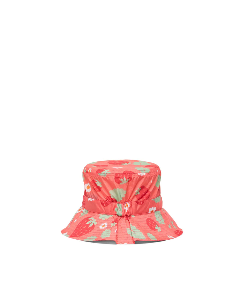 Toddler Beach UV Bucket Hat - Shell Pink Sweet Strawberries