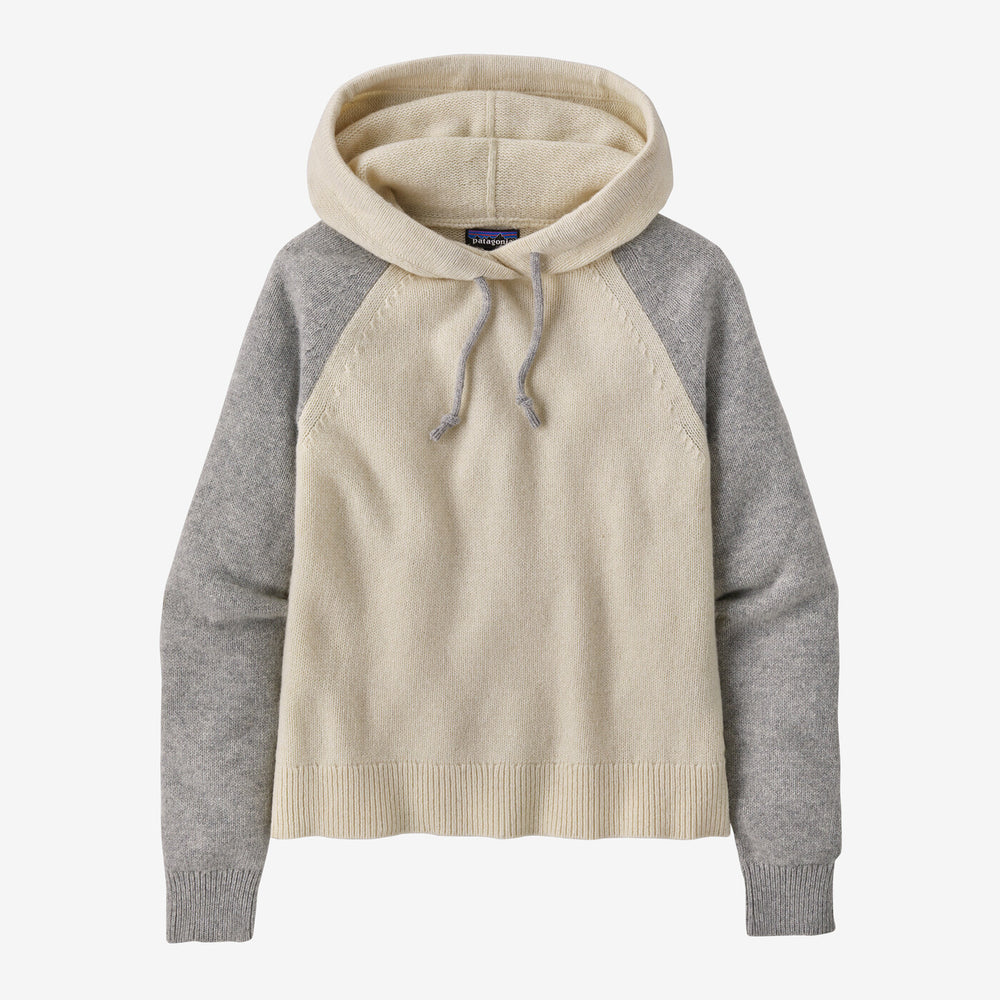 Women's Recycled Wool-Blend Hooded Pullover Sweater - Dyno White