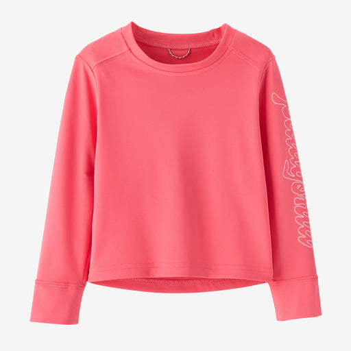 Baby Long-Sleeved Capilene® Silkweight UPF T-Shirt- Fitz Script: Afternoon Pink
