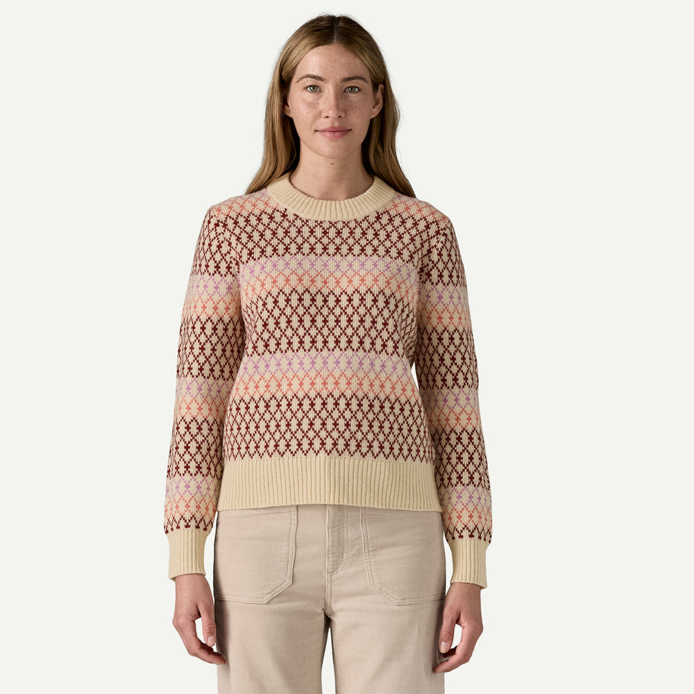 Women's Recycled Wool-Blend Crewneck Sweater | Starlight: Dark Natural