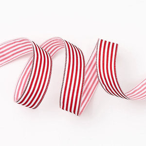 Wired Red Stripe Ribbon