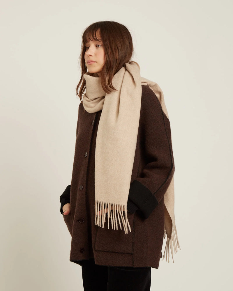 WES wool scarf | Oat