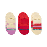 W's Fulfilled No Show Socks 3 Pack - Pink