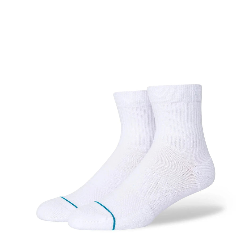 ICON QUARTER SOCK 3 PACK- White