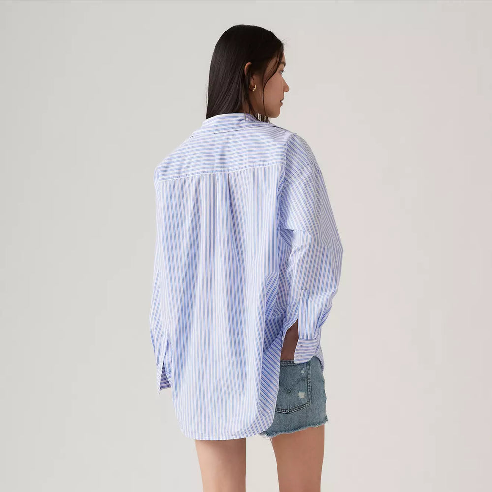 Lola Botton Up Shirt - Bearberry Stripe Blue