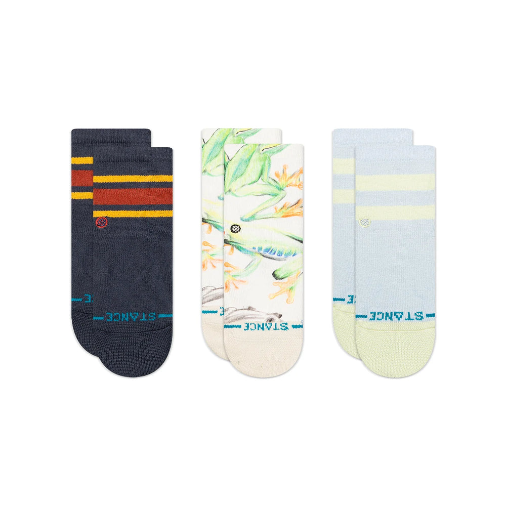 STANCE TODDLER STICK TO IT CREW SOCKS 3 PACK- Navy