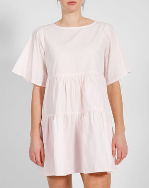 Cotton Poplin Tiered Dress - Bellini