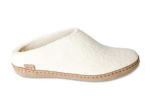 Slip-on Leather Sole - White