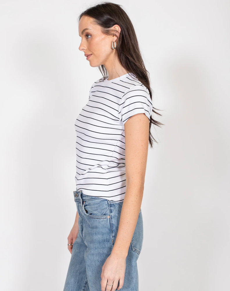 Ribbed Fitted t-Shirt - Black Stripe