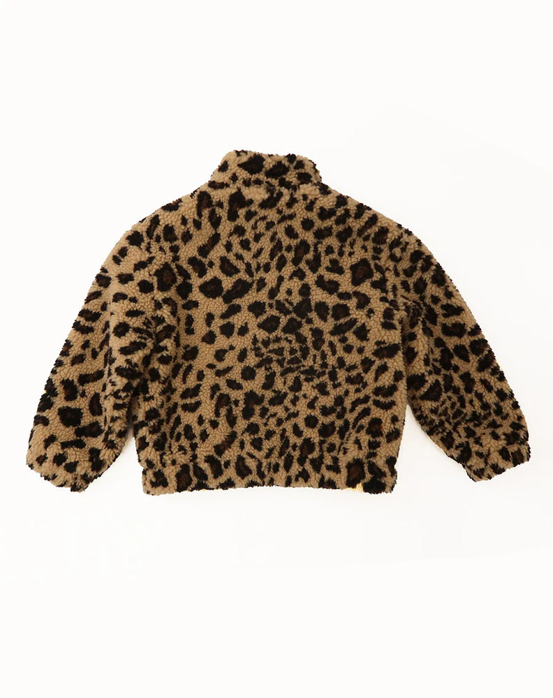 Kids Leopard Sherpa Jacket