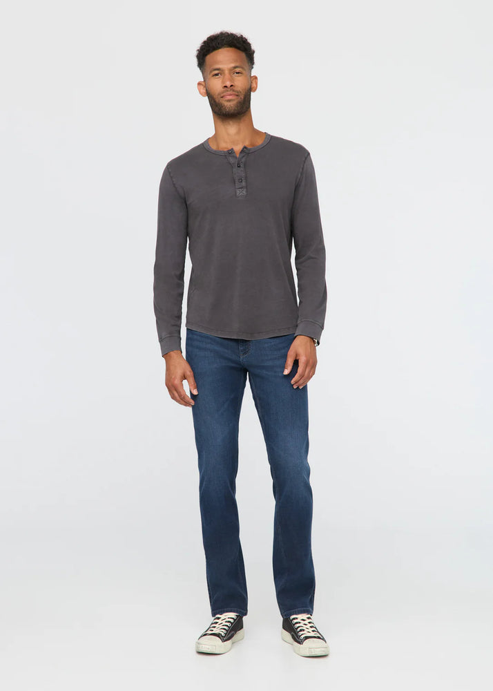 PurePima Vintage Henley - Washed Grey