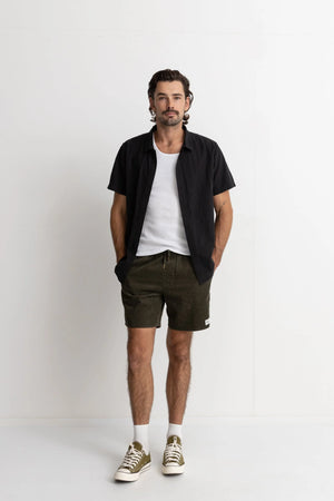 Classic Linen Ss Shirt- Black