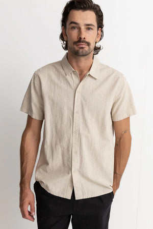 Classic Linen Ss Shirt- Sand