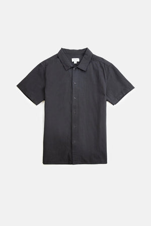 Classic Linen Ss Shirt- Black