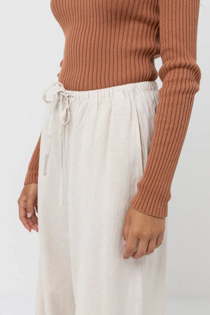 Classic Drawstring Pant- Oat