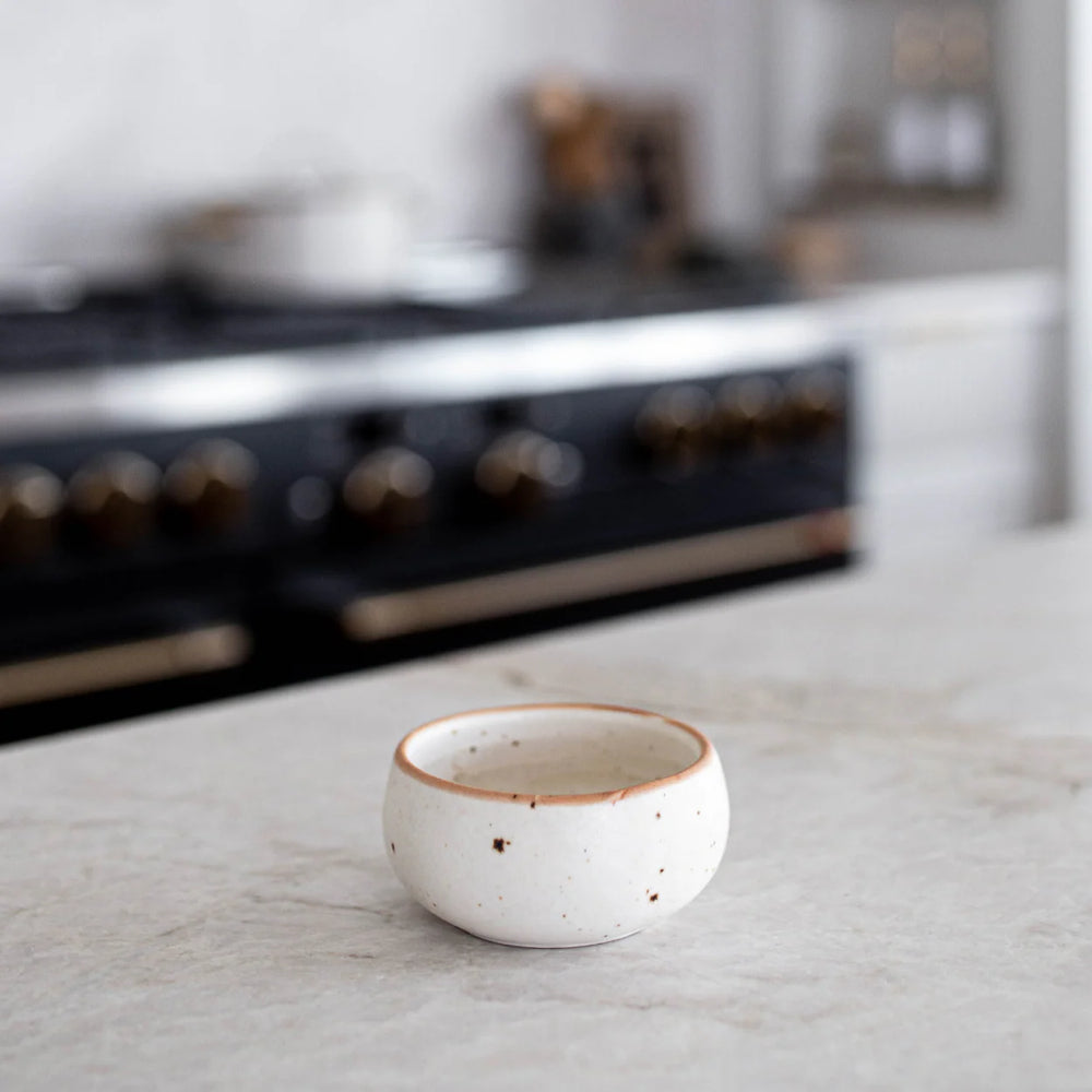 Ceramic White Speckled Dip Bowl