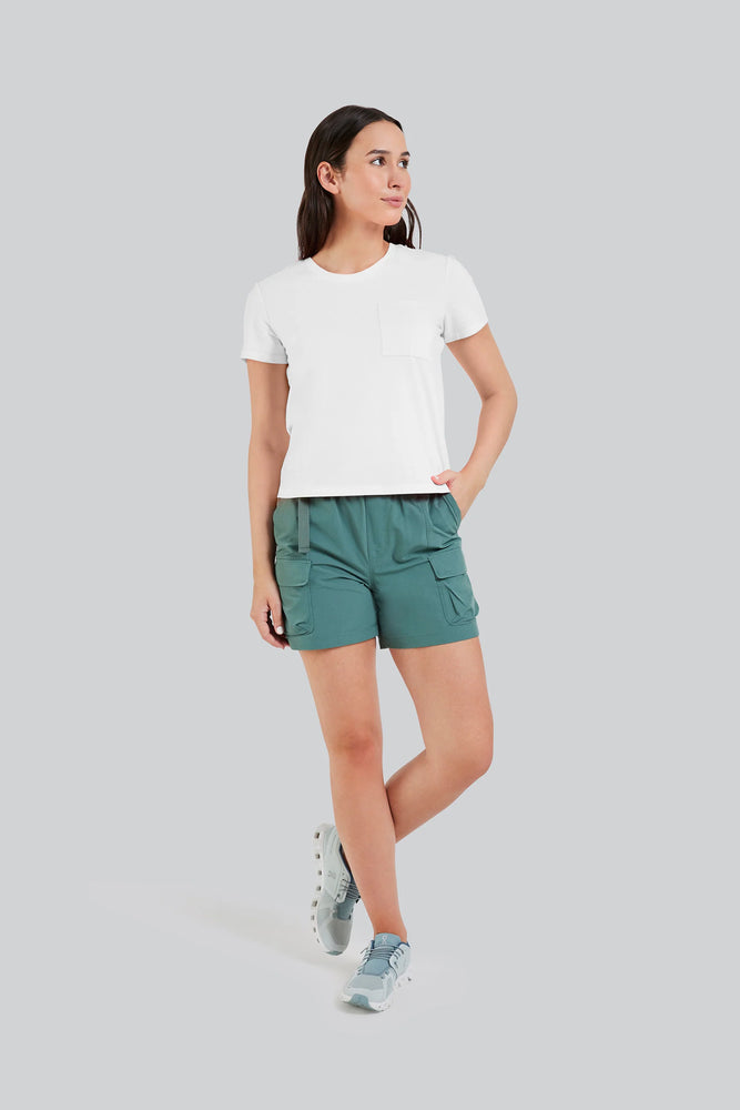 FIG Marlo Short Sleeve Top | White