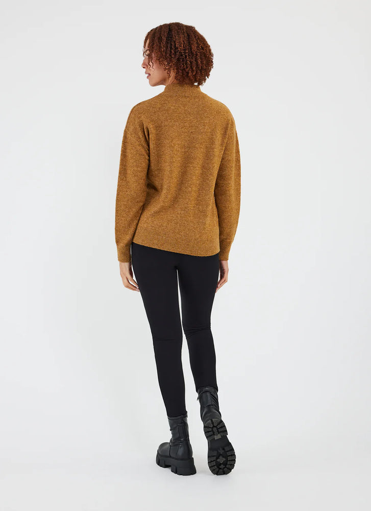 Anvik High Neck Sweater - Dijon Heather