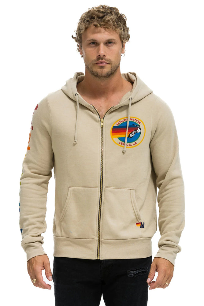 Aviator Nation Zip Hoodie - Sand