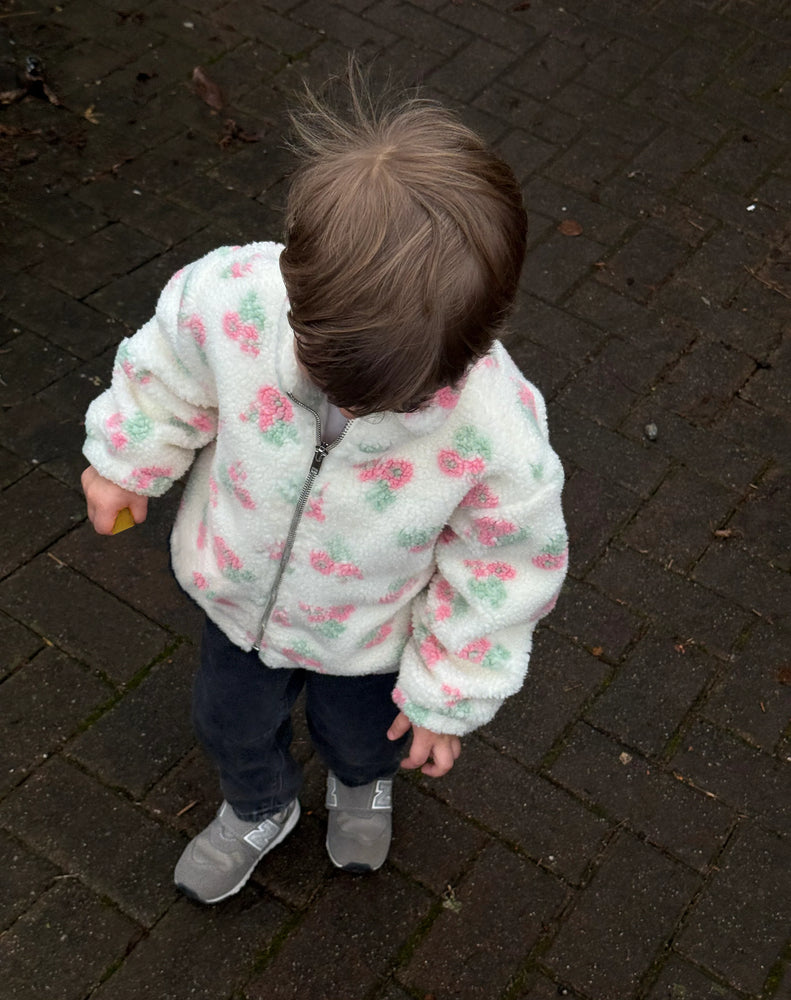 Kids Floral Sherpa Jacket