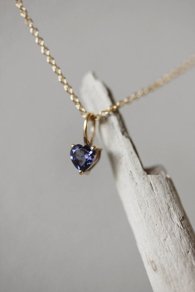 Tiny Lolite Heart Necklace