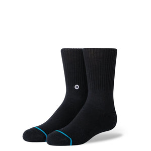 KIDS ICON CREW SOCKS 3 PACK- Black