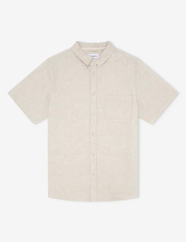 Linen Short Sleeve Shirt - Natural